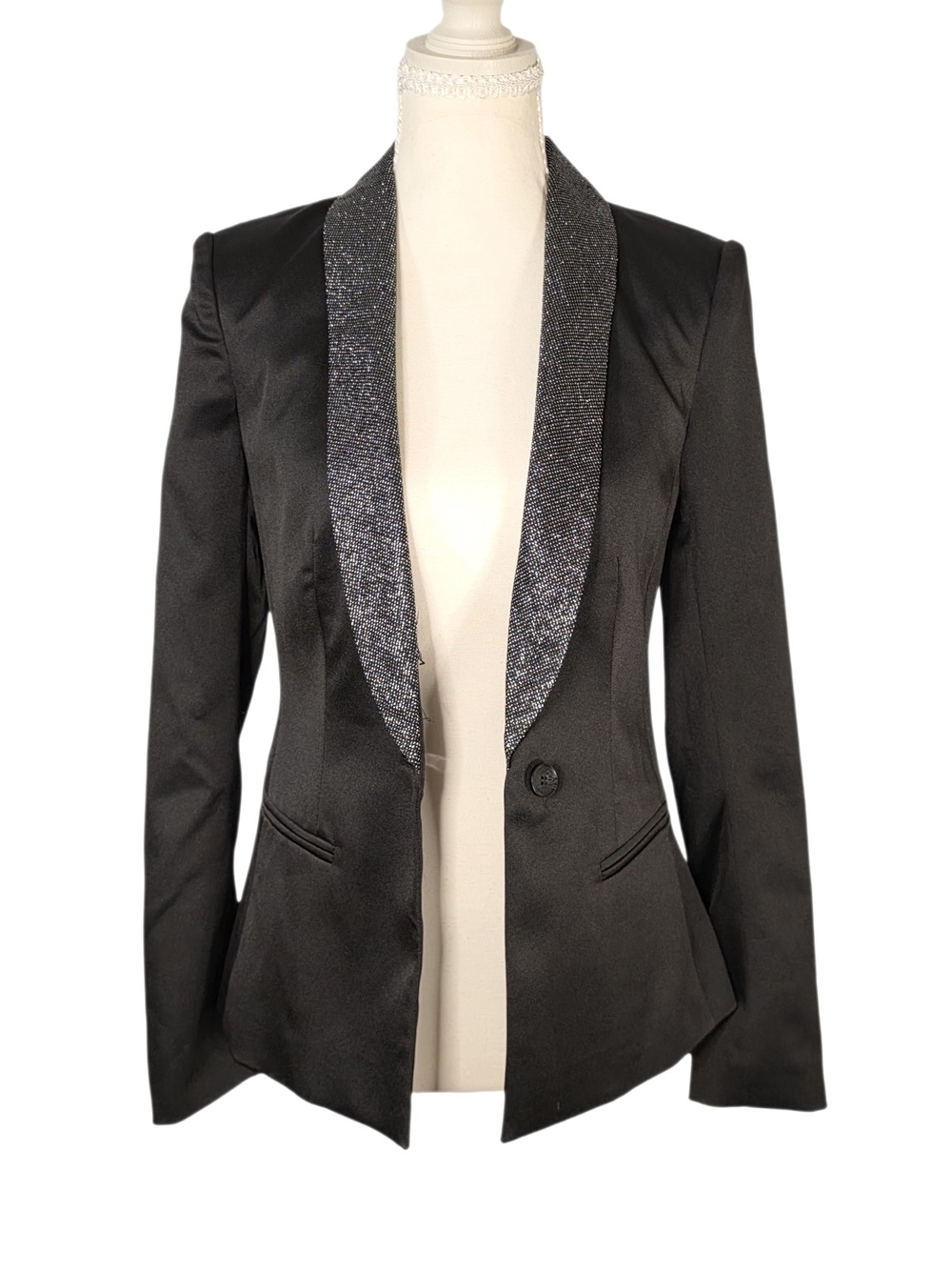 Mariano By GUESS Black ORLA BEADED BLAZER